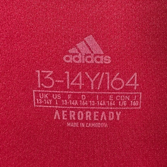 Adidas Loudoun Soccer Leidos Jersey A Youth Size 13-14 Red White Aeroready - Picture 4 of 6